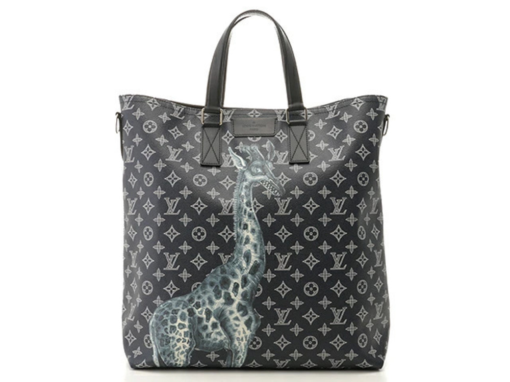LOUIS VUITTON Tote Bag Chapman Brothers Giraffe Monogram Savannah